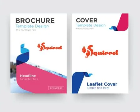 Squirrel brochure flyer design template Illustrazione stock gratuita