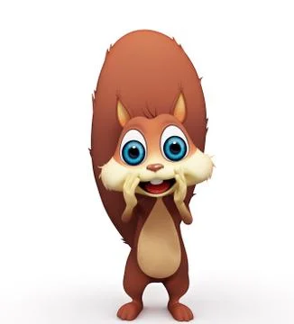 Squirrel  is calling Illustrazione stock