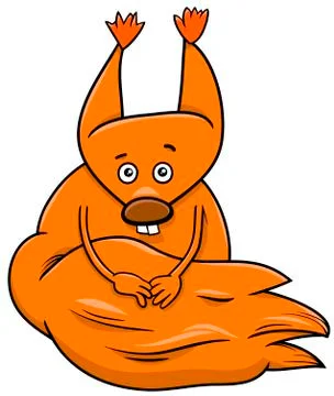 Squirrel cartoon character 스톡 일러스트