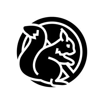 Squirrel control glyph icon vector illustration Stock Illustration