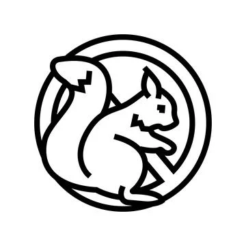 Squirrel control line icon vector illustration Stock Illustration