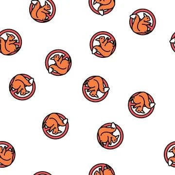 Squirrel control vector seamless pattern Illustrazione stock