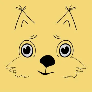Squirrel cute head cartoon Stock Illustration