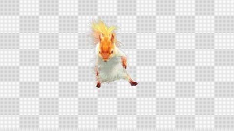 Squirrel Dancing, With Alpha Matte. 動画素材 155556685