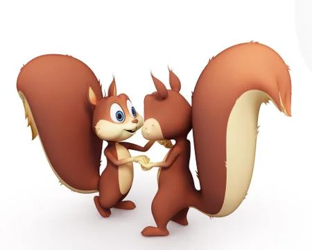 Squirrel with dancing Stock Illustration