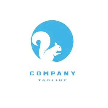 Squirrel design logo Stock Illustration