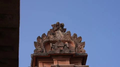 Squirrel Exploring Temple Ruins, Hampi, Karnataka, India Stock Footage 340563673