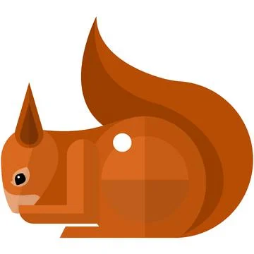 Squirrel forest rodent isolated on white background 스톡 일러스트