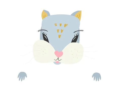 Squirrel head for printing on a children's t-shirt. Vector illustration of a Stock Illustration