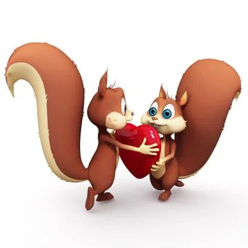 Squirrel with heart sign Stock-Illustration