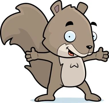 Squirrel Hug Stock Illustration