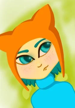 Squirrel humanization style in a hat Stock-Illustration
