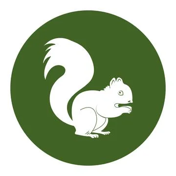 Squirrel icon 스톡 일러스트