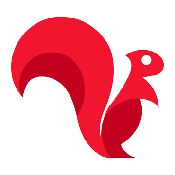 Squirrel icon or logo design isolated on whtie background Illustrazione stock