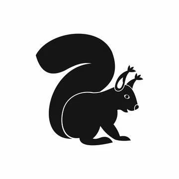 Squirrel icon in simple style 스톡 일러스트