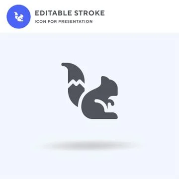 Squirrel icon vector, filled flat sign, solid pictogram isolated on white, logo Stock Illustration