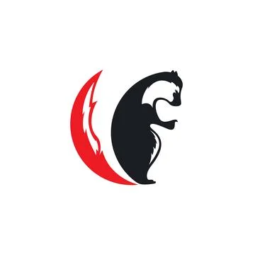 Squirrel icon vector illustration concept design template Ilustración de archivo