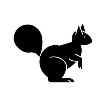 Squirrel  icon, vector illustration, sign on isolated background Stock Illustration