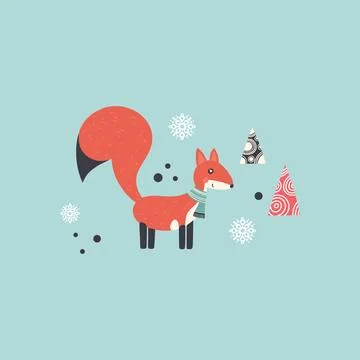 Squirrel illustration Stock Illustration