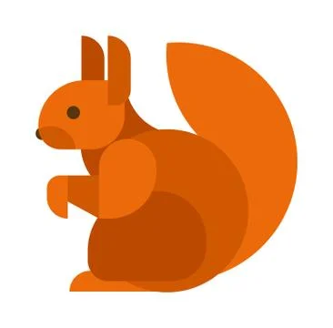 Squirrel isolated vector illustration Stock Illustration