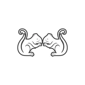 Squirrel logo and symbol vector template Stock Illustration
