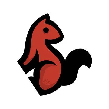 Squirrel logo design Stock Illustration