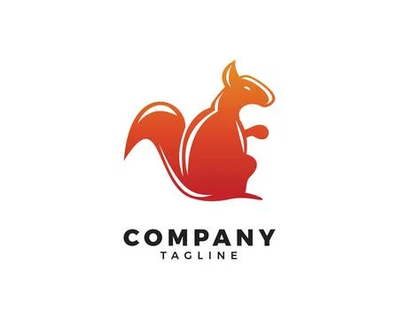 Squirrel logo design template vector illustration Stock Illustration