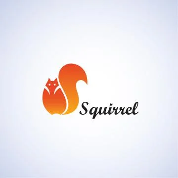 Squirrel logo 스톡 일러스트