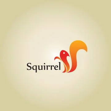 Squirrel logo Stock Illustration