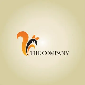 Squirrel logo 스톡 일러스트