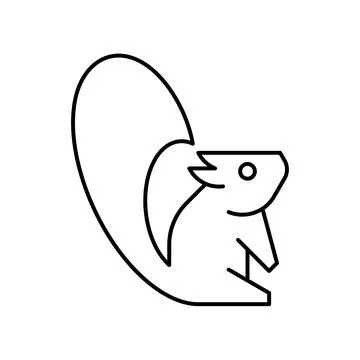 Squirrel logo Stock Illustration