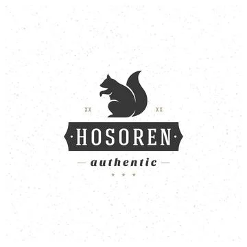 Squirrel Logo Template Vector Design Element Illustrazione stock