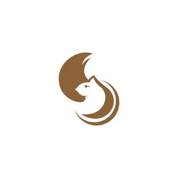 Squirrel logo vector icon design illustration Stock Illustration