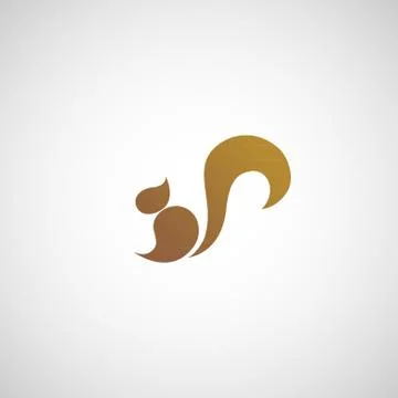 Squirrel logo vector Stock Illustration