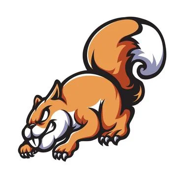 Squirrel mascot logo. chipmunk esport gaming lo Stock Illustration
