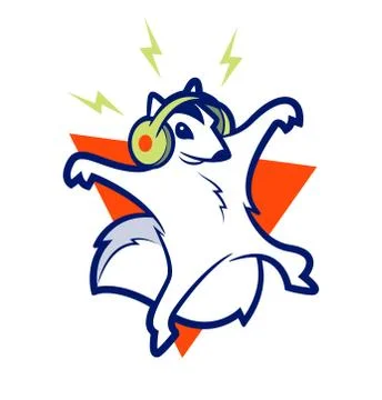 Squirrel music Stock Illustration