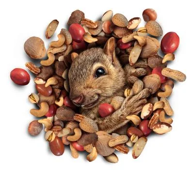 Squirrel nut burst 스톡 일러스트