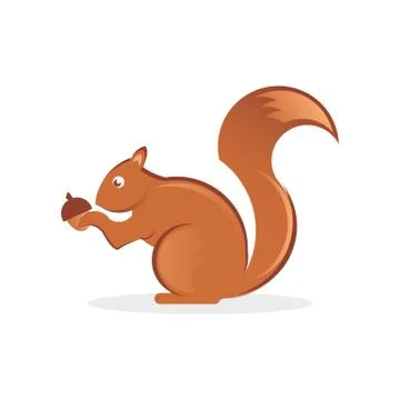 Squirrel with nut 스톡 일러스트
