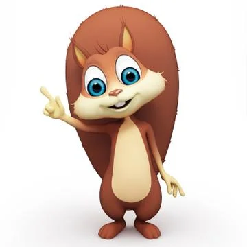 Squirrel with pointing Stock-Illustration