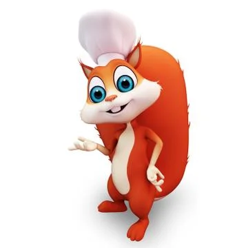 Squirrel with presentation Stock Illustration