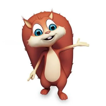 Squirrel with presentation Stock-Illustration