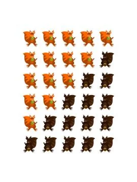 Squirrel rating scale Stock Illustration