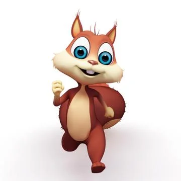 Squirrel is running Stock Illustration