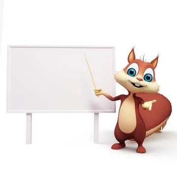 Squirrel with sign Stock Illustration
