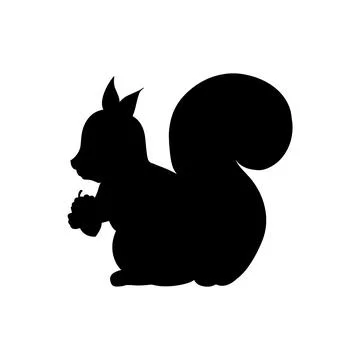 Squirrel silhouette icon Stock Illustration