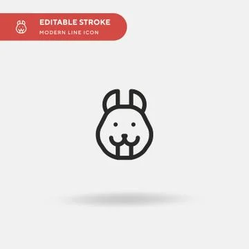Squirrel Simple vector icon. Illustration symbol design template for web mobi Stock Illustration