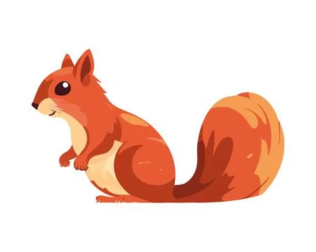 Squirrel Small cute rodent sitting Stock Illustration