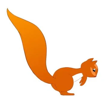 Squirrel stands Stock Illustration