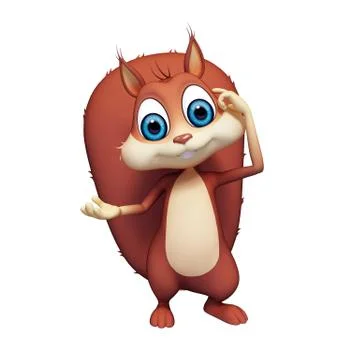 Squirrel is thinking Stock Illustration