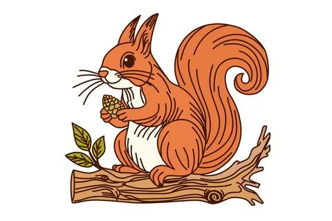 Squirrel vector pack.  Animals cartoon. Stock Illustration